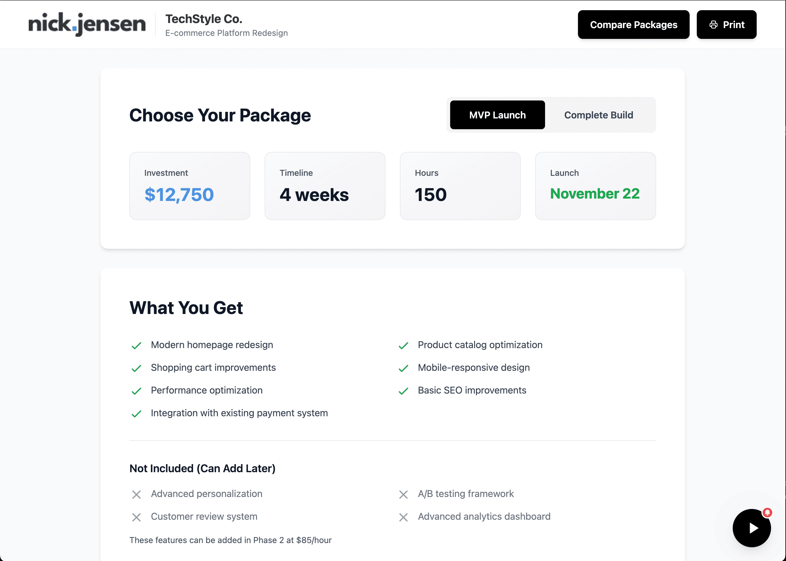 Nextjs Freelance Proposal System